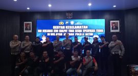 Kasatlantas Polresta Malang Kota, Kompol Aristianto Budi Sutrisno, saat Deklarasi Zero Knalpot Brong.