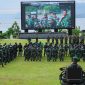 Apel gelar pasukan kesiapan TNI pada pengamanan Pemilu Tahun 2024, dilapangan Makodam, Trikora, Arfai 1, Manokwari, Papua Barat, Kamis (1/2/2024).