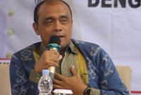 Pangdam XVIII/Kasuari, Mayjen TNI Ilyas Alamsyah, S.E., M.Tr.(Han)., CGCAE., dalam sambutannya saat acara silaturahmi Forkopimda Papua Barat dengan Tokoh Agama dan Tokoh Masyarakat, di Swiss-Belhotel Manokwari, Papua Barat, Selasa (6/02/2024)