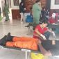 Kegiatan Donor Darah di Aula Kodim, Teluk Wondama, Wasior, Papua Barat, pada Selasa (27/2/2024).