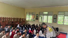 Polsek Tanah Abang mensosialisasikan penerimaan anggota Polri Tahun 2024 di SMA Negeri 2 Tanah Abang, Kecamatan Tanah Abang, Kabupaten Penukal Abab Lematang Ilir (PALI), Rabu (28/02/2024).