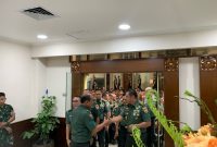 Pangdam XVIII/Kasuari, Mayjen TNI Ilyas Alamsyah, S.E., M.Tr.(Han)., CGCAE., mengikuti Rapat Pimpinan (Rapim) TNI AD Tahun Anggaran 2024, di Markas Besar Angkatan Darat (Mabesad), Jakarta, Kamis (29/2/2024).