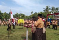 Upacara Kegiatan Pesta Siaga Kwarcab Purworejo 2024, Sabtu (02/03/2024), di lapangan Desa Golok, Kecamatan Banyuurip.