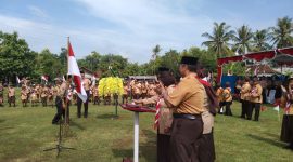 Upacara Kegiatan Pesta Siaga Kwarcab Purworejo 2024, Sabtu (02/03/2024), di lapangan Desa Golok, Kecamatan Banyuurip.