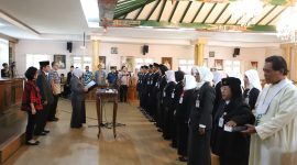 Prosesi sumpah jabatan 23 Kepala Sekolah di Ruang Arahiwang Setda Kabupaten Purworejo, Jawa Tengah. (Foto: Ist) 