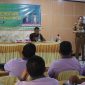 Pj Bupati Merangin H Mukti saat membuka Peningkatan kapasitas aparatur Pemerintah Desa bagi Sekdes se-Kabupaten Merangin 2024, di Aula Dinas Pembedayaan Masyarakat Desa (PMD) Merangin, Senin (19/8/2024).