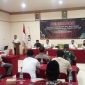 Ketua KPU Situbondo, Hadi Prayitno, saat memberikan sambutan. (Foto. Arief Yuda/realitapublik.id)