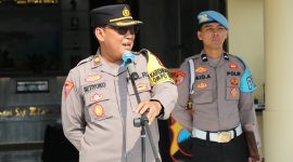 Kompol Setiyoko Kabagops Polres Kebumen saat memberikan keterangan di Mapolres Kebumen.