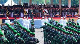 Lima Batalyon Infanteri (Yonif) Penyangga Daerah Rawan (PDR) di wilayah Papua lewat upacara, serentak diresmikan langsung oleh Panglima TNI Jenderal TNI Agus Subiyanto, S.E., M.Si., bertempat di Lapangan Silang Monas, Jakarta Pusat, Rabu (2/10/2024).