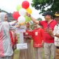 Pelepasan Balon oleh Pj Bupati Merangin pada pembukaan Senam dan Launching Pojok Pelantaran Tarsi.