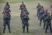 Latihan Bela Diri Taktis (BDT) prajurit Kodam XVIII/Kasuari.(Dok. Pendam XVIII/Kasuari)