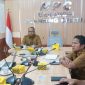 Rakor Pengendalian Inflasi Daerah secara zoom meeting, dari Ruang MPC Bappeda Merangin, Senin (23/9).
