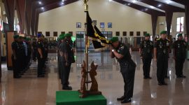 Sertijab dan tradisi satuan pejabat Kodam XVIII/Kasuari, di Aula Makodam, Trikora, Arfai 1, Manokwari, Papua Barat, Selasa (15/10/2024).