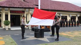 Upacara Bendera Hari Sumpah Pemuda di Polres Kebumen.