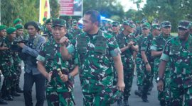 KSAD Jenderal TNI Maruli Simanjuntak saat kunjungan kerja di Kodam XVIII/Kasuari pada Kamis (14/11/2024), Manokwari, Papua Barat. 