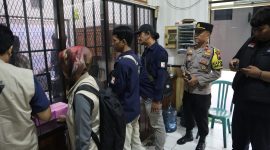 Suasana pemungutan suara di rutan polres Kebumen oleh petugas yang berwenang.