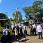 Forkopimda Kabupaten Banyuwangi melakukan uji kelaikan atau ramp check terhadap bus Antar Kota Antar Provinsi (AKAP) yang digunakan untuk angkutan mudik lebaran Idul Fitri 2025.