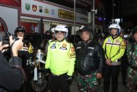 Kapolres Kebumen dan Dandim 0709 Kebumen serta Forkompinda Kebumen saat akan melakukan Patroli Gabungan.