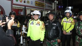 Kapolres Kebumen dan Dandim 0709 Kebumen serta Forkompinda Kebumen saat akan melakukan Patroli Gabungan.
