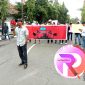 Pemuda Peduli Perubahan Indramayu (PPPI) saat melakukan aksi damai, Kamis (14/04/2025). (Foto: Suroso/realitapublik.id)