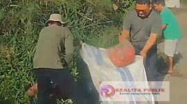 Kegiatan gotong royong bersih-bersih di jalur utama Buniaga Kampung Baru, Desa Sukaresmi, Kecamatan Tamansari, Kabupaten Bogor. (Foto: Lucy/realitapublik.id)