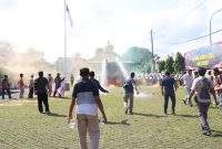 Polres Kebumen melakukan latihan taktis dan penanganan konflik sosial. (Foto:Wahyudin/realitapublik.id)