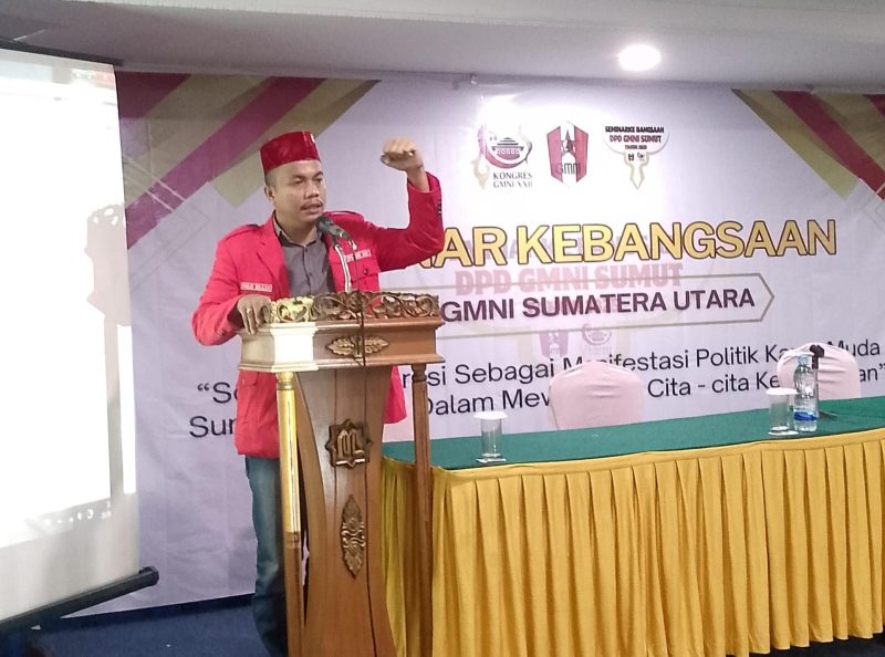 Ketua DPD GMNI Sumut, Paulus Peringatan Gulo.