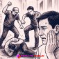 Ilustrasi saat kejadian pengeroyokan di luar area tarik tambang 
