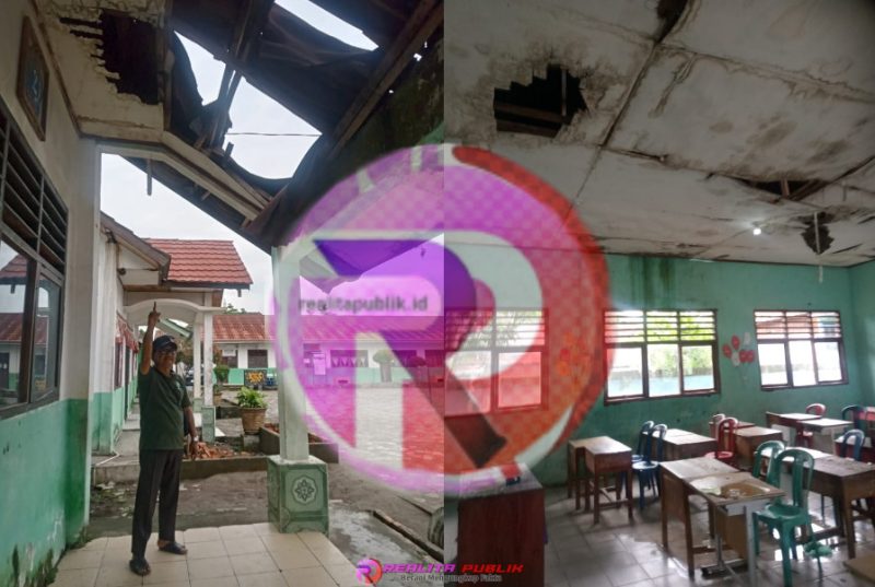 Kondisi bangunan di SDN 9 Abab, Kabupaten PALI, Sumsel. (Foto: Lidian Heri/realitapublik.id)