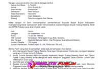 Surat MTB terkait agenda aksi damai. (Foto: Rodi Sandra/realitapublik.id) 