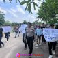 Aksi demo puluhan jurnalis dari berbagai media di Kabupaten Tulang Bawang Barat.(Foto: Rodi Sandra/realitapublik.id)