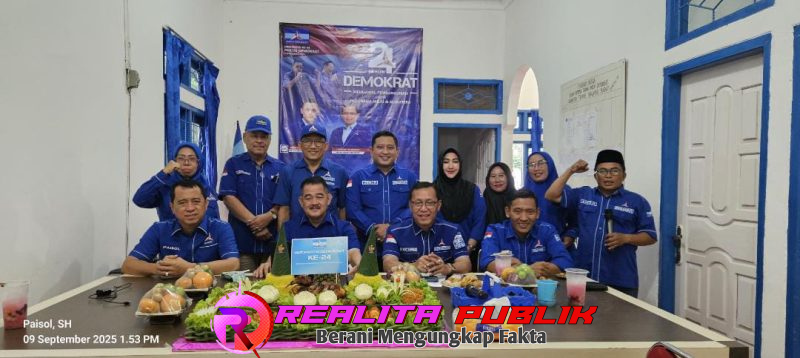DPC Partai Demokrat Tulang Bawang Barat memperingati HUT ke-24 Partai Demokrat, Selasa 9 September 2025. (Foto: Rodi Sandra/realitapublik.id) 