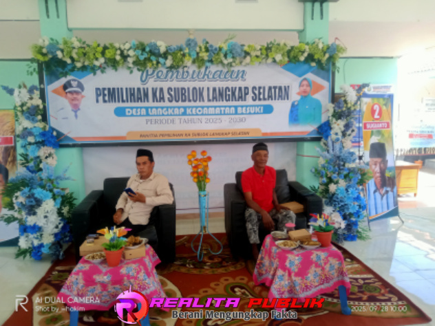 Pemilihan Kasublok Langkap Selatan, Desa Langkap, Kecamatan Besuki, Kabupaten Situbondo, Minggu, 28 September 2025. (Foto: realitapublik.id)