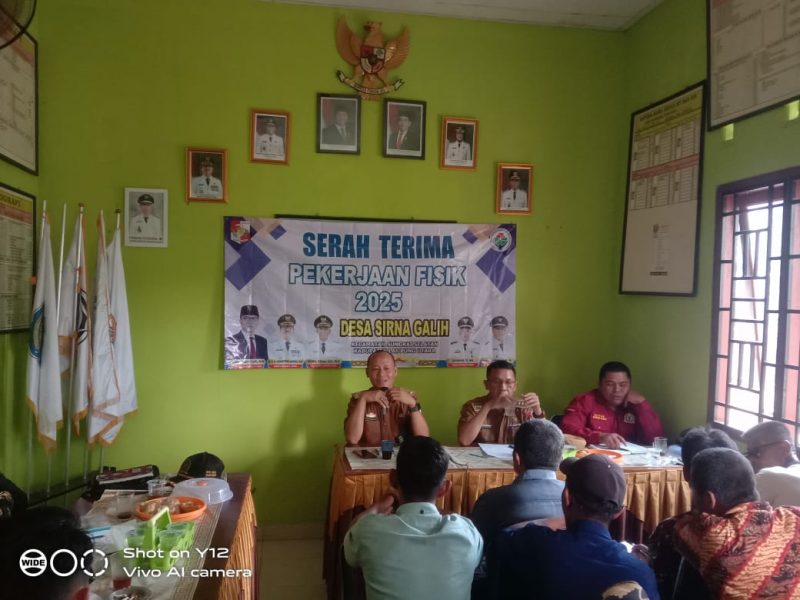 Musrenbangdes Penyusunan RKPDes TA 2026 di Kantor Desa Sinar Galih, Kecamatan Sungkai Selatan, Kabupaten Lampung Utara, Senin 06/10/2025.