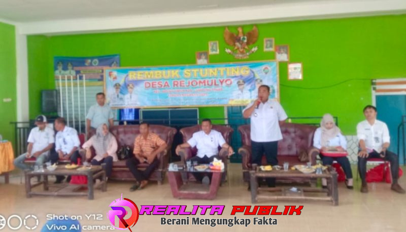Pemerintah desa Rejomulyo gelar rembuk stunting ciptakan generasi sehat dari usia dini (Poto: Rody Sandra RealitaPublik.id)