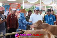 mengelar sarasehan peternak sapi dan Temu pedet 2025 berlangsung di lapangan Tiyuh Wanokerto (photo: Rody Sandra realitapublik.id)