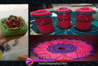 Sejumlah produk kerajinan rajut benang milik Inha Sari, di Tiyuh (Desa) Karta Sari, Kecamatan Tulang Bawang Udik, Kabupaten Tulang Bawang Barat (Tubaba), Provinsi Lampung. (Photo: realitapublik.id)