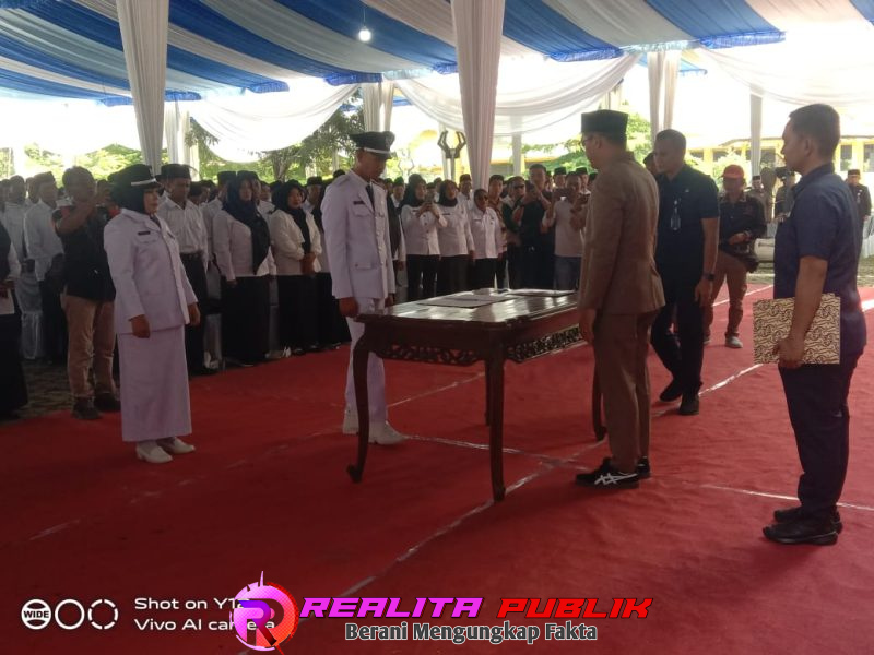 pelantikan BPT dan Kepalo Tiyuh Antar Waktu (PAW) Karta Sari kec, tulang bawang udik dan Tiyuh gunung terang kec gunung terang tubaba (foto: Rody Sandra realitapublik.id)