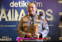 Suasana meriah dalam dinobatkan sebagai Figur Akselerator Kemajuan kategori Inspirator Perlindungan Anak dan Perempuan