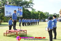Memperingati Hari Ulang tahun yang ke 54 di gelar Upacara di Lapangan Pemkap Tubaba (photo: Rody Sandra/realita publik id)