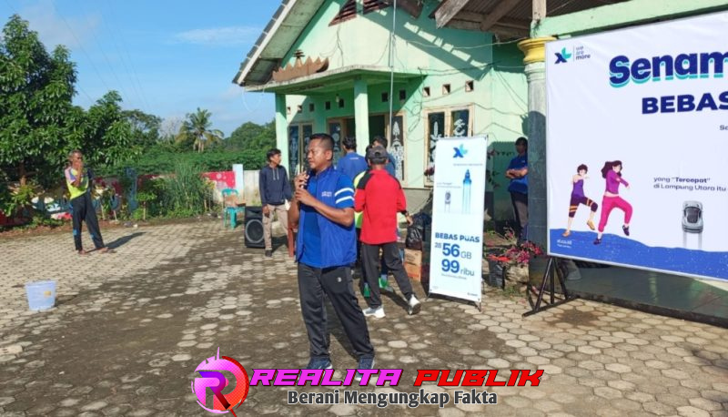 Caption:Mengelar senam sehat Bersama XL (Poto: Rody Sandra/realita publik)