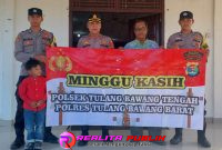 Pengamanan Polsek Tulang Bawang  Ibadah GKSBS Imanuel (Foto: Rody Sandra realitapublik)