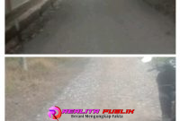 Proyek Lapen tidak jelas di Wilayah Tiyuh Sumber rejo, (Foto: Rody Sandra Realita Publik)