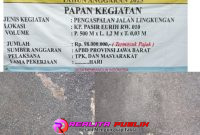 Kondisi permukaan jalan di Gang Mandiri, RT 02/RW 10 Pasir Eurih yang mulai hancur meski baru selesai dikerjakan. (Foto: Lucyana/Realita Publik)