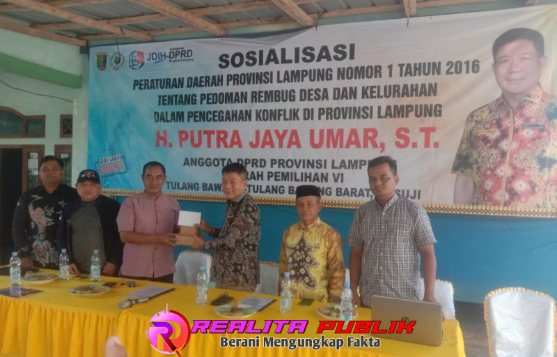 H. Putra Umar Jaya S.T., Melaksanakan Sosialisasi (foto: Rody Sandra Realita Publik)