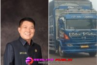 Truk roda 10 yan bertonase melebihi kapasitas klas jalan (foto: Rody Sandra Realita Publik)