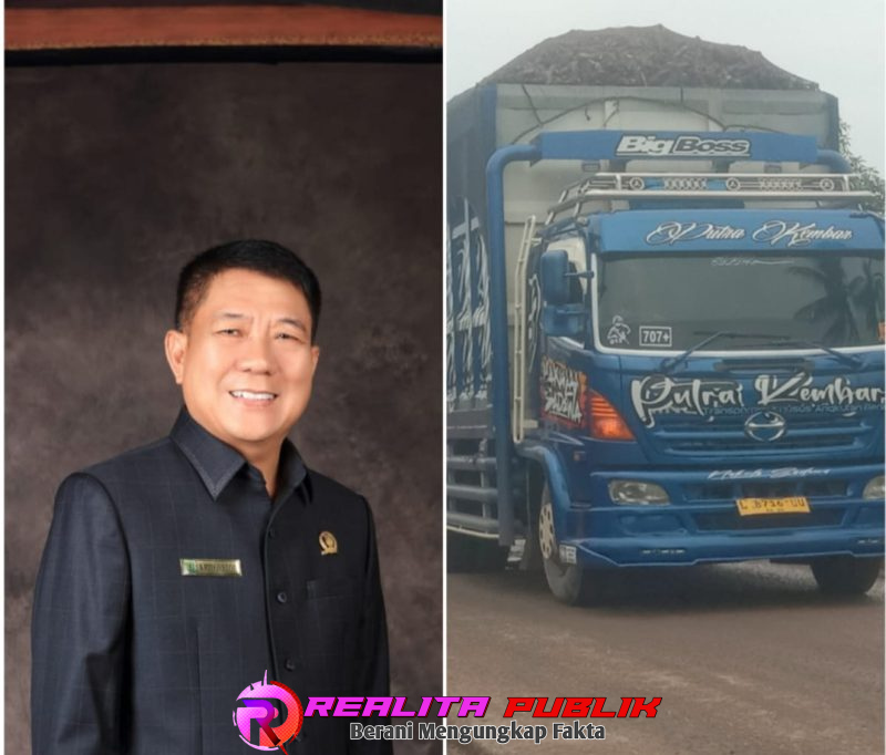 Truk roda 10 yan bertonase melebihi kapasitas klas jalan (foto: Rody Sandra Realita Publik)