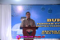 Pangdam XVIII/Kasuari, Mayjen TNI Christian Kurnianto Tuheteru dalam acara safari Ramadan dengan berbuka puasa bersama prajurit Yonif 863/Bemanbe Bathun di Raja Ampat, Kamis (12/3/2026)