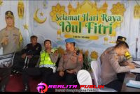 Jajaran Pejabat Utama (PJU) Polres Lampung Utara melakukan inspeksi ke Pos Pelayanan (Pos Yan) Kelapa Tujuh dan Pos Pengamanan (Pos Pam) Simpang Propau, Sabtu (14/3/2026).