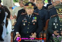 Kapolres Tulang Bawang Barat, AKBP Sendi Antoni, S.I.K., M.I.K., menghadiri upacara peringatan Hari Ulang Tahun (HUT) ke-17 Kabupaten Tulang Bawang Barat (Tubaba)